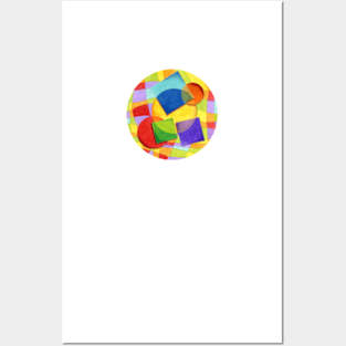 Candy Rainbow Geometric Plaid Posters and Art